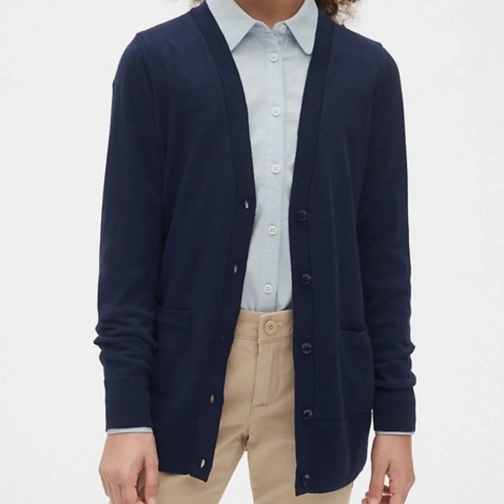3/$10 GAP Dark Blue Kids Button Down Cardigan - Picture 1 of 7